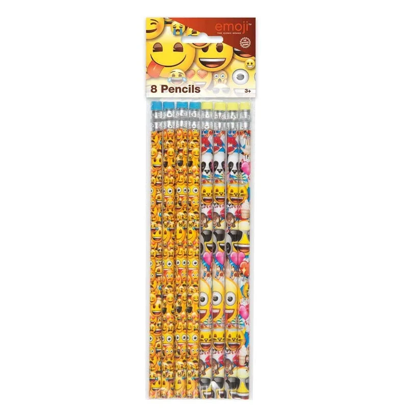 Emoji pencils, 8 per package