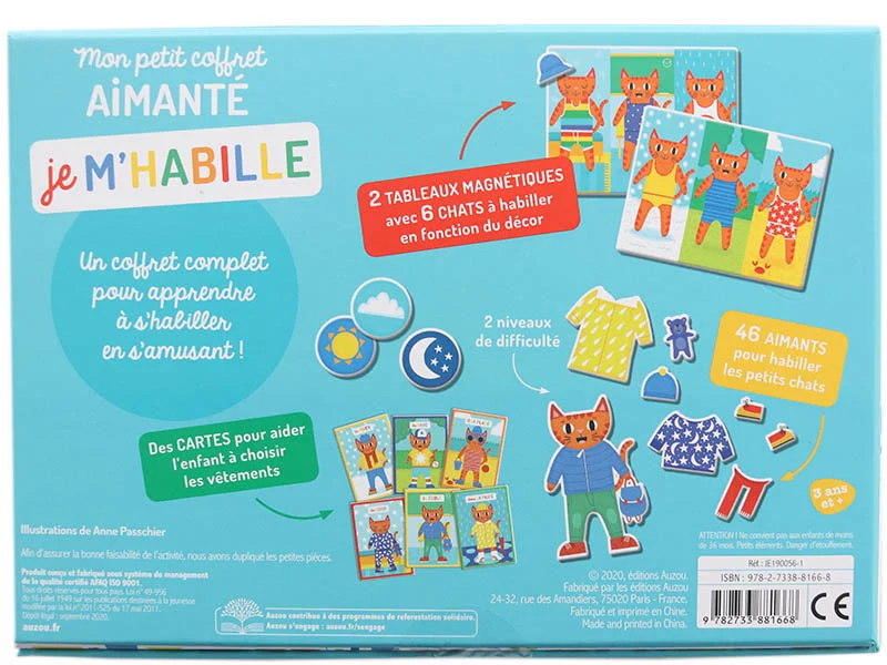 Mon petit coffret aimanté - Je m'habille - Auzou