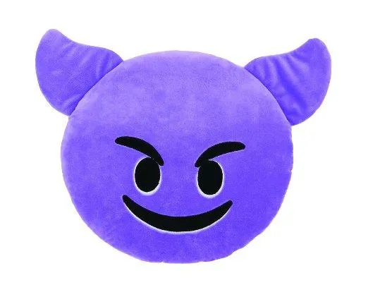 Emoji Large Pillow Purple Devil / Emoji Grand oreiller violet Devi