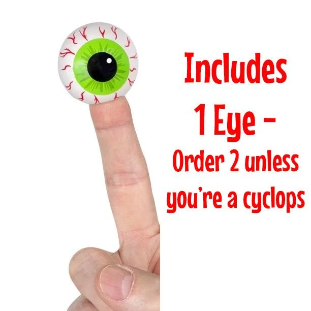Eyeball Finger Puppet - 1pc (order 2 unless you're a cyclops)