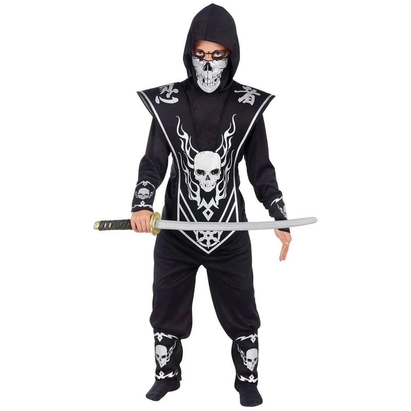 White Skull Lord Ninja Costume for Kids