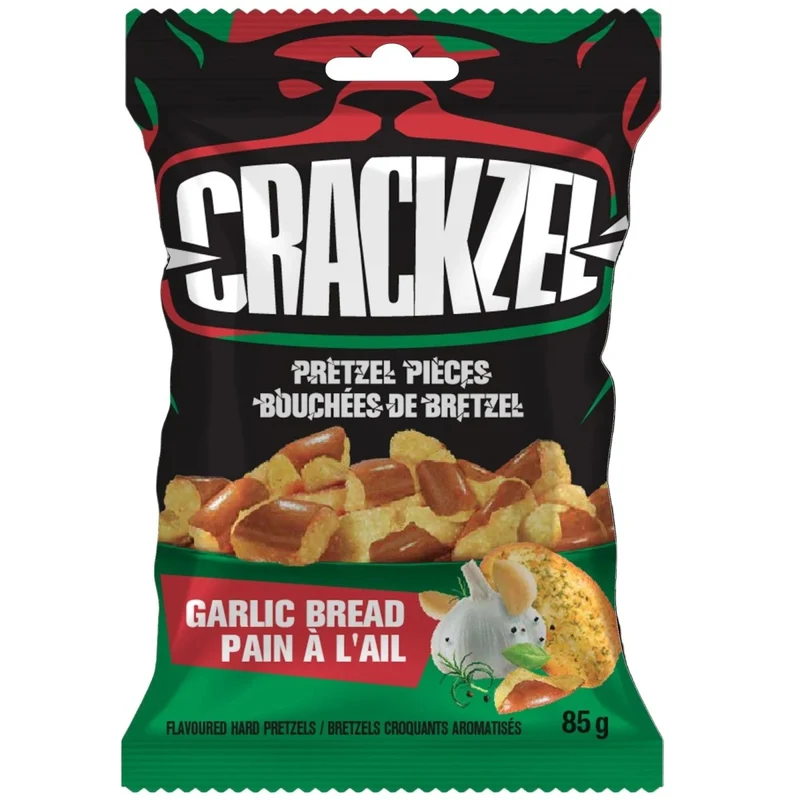Crackzel Garlic Bread Pretzel Pieces, 1 Count