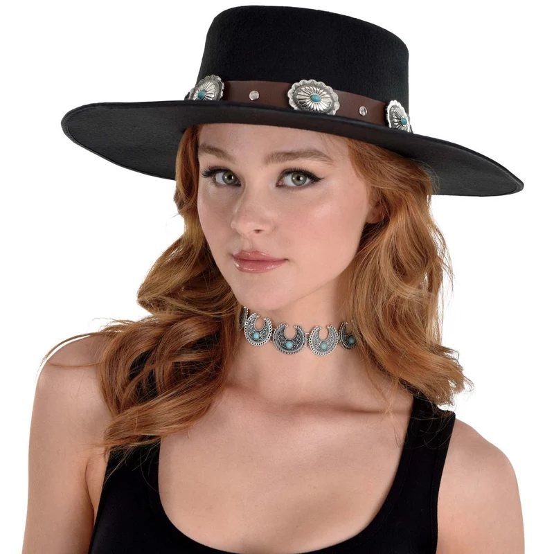 Black Western Cowboy Hat for Adults