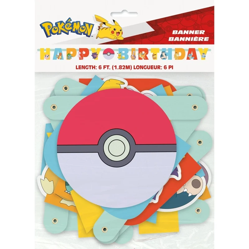 Pokémon 'Happy Birthday' Jointed Banner, 72 Inches, 1 Count