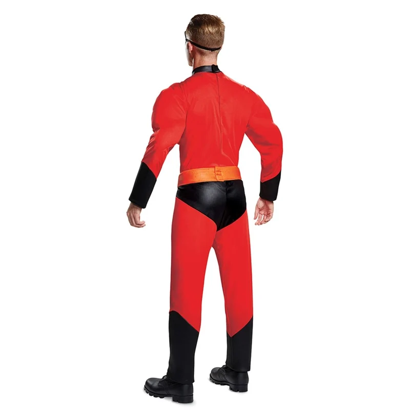 Mr. Incredible Costume for Adults, The Incredibles, Jumpsuit and Mask