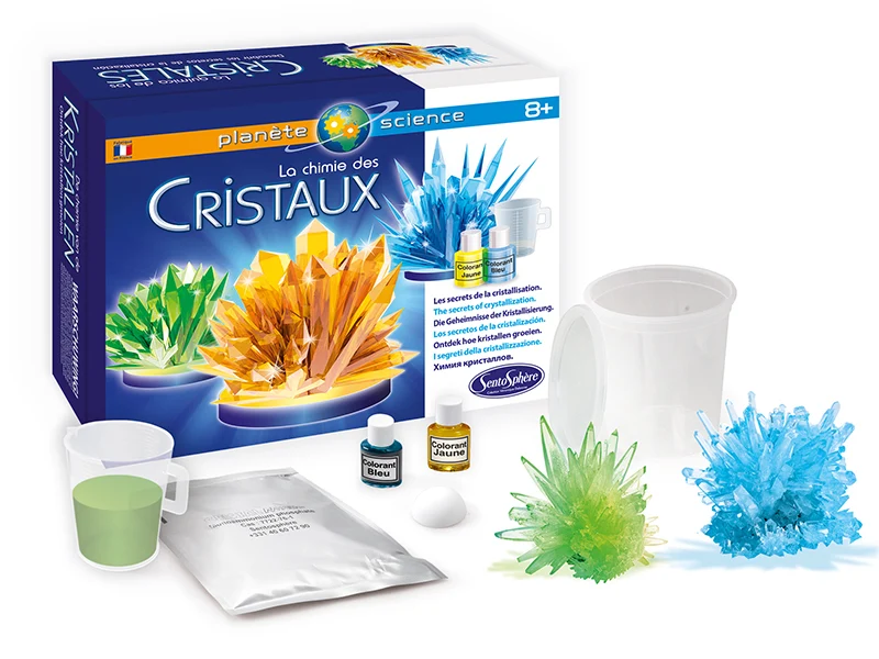 Coffret d'expériences scientifiques -La chimie des cristaux