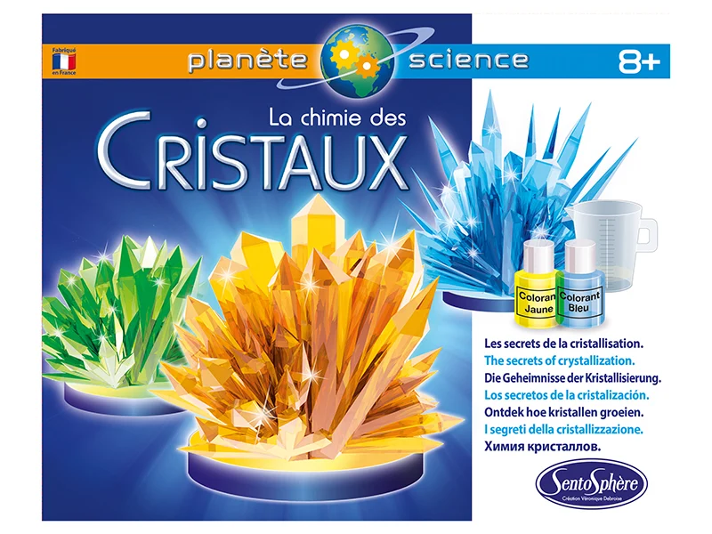 Coffret d'expériences scientifiques -La chimie des cristaux