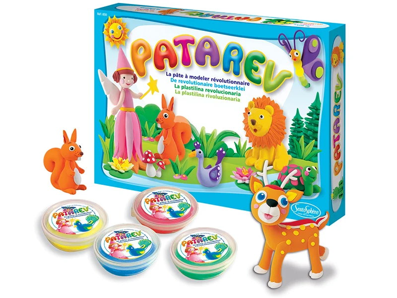Patarev - coffret de 6 pots de 18 g de pâte à modeler