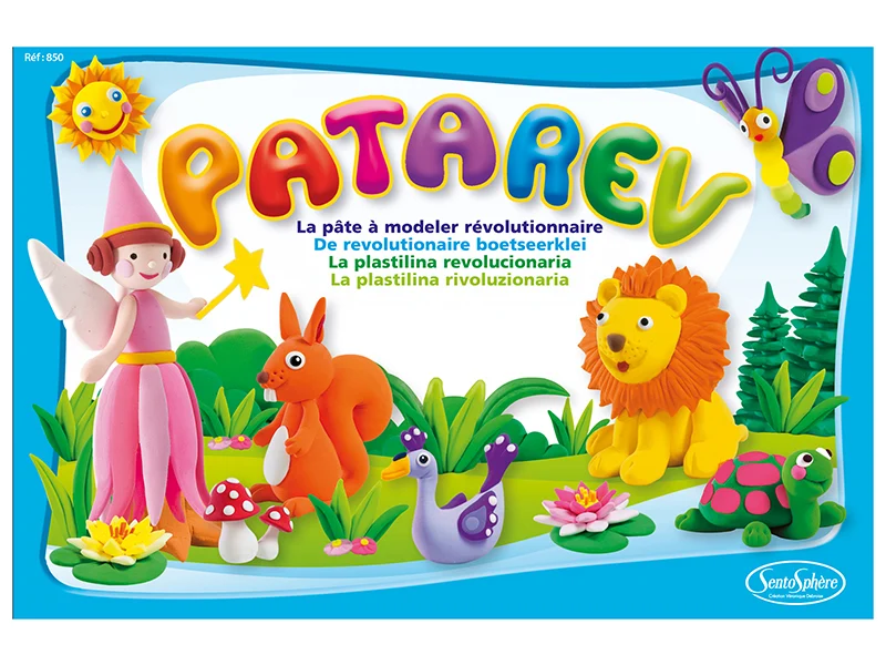 Patarev - coffret de 6 pots de 18 g de pâte à modeler