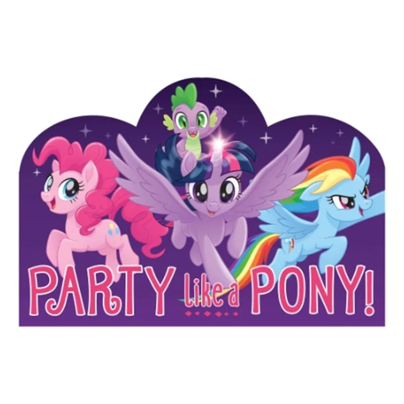 My Little Pony invitations, 8 per package