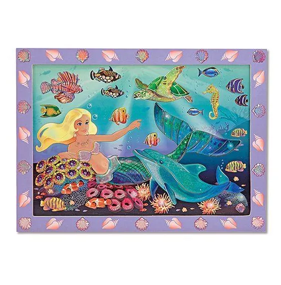 Melissa & Doug Peel & Press Stickers Mermaid / Autocollants Sirène à décoller et à presser