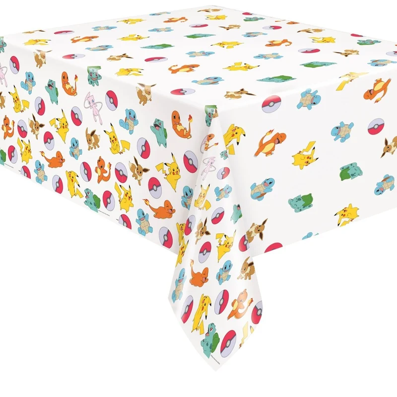 Pokémon Rectangular Plastic Table Cover, 54 x 84 Inches, 1 Count