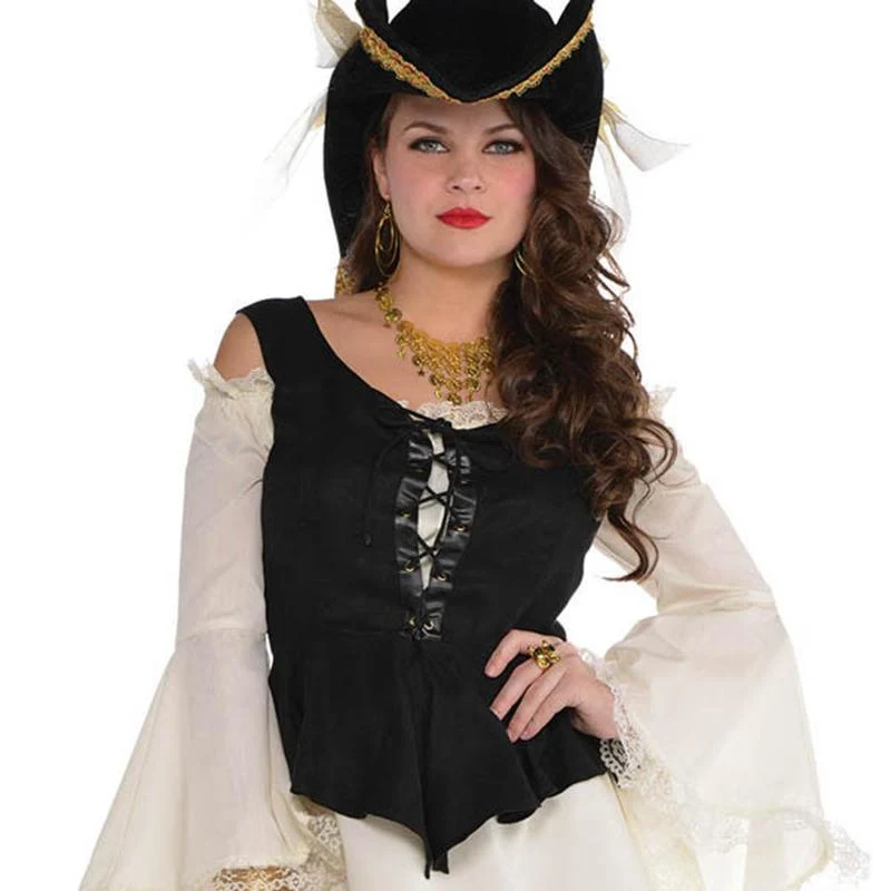 Black Pirate Vest for Women