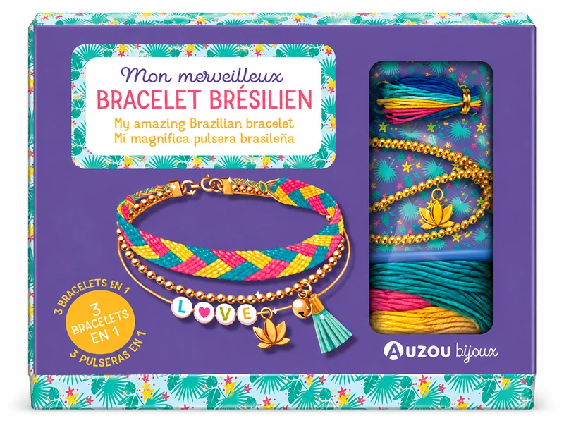 Kit créatif Mon merveilleux bracelet brésilien - Auzou