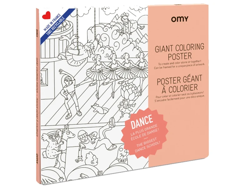 Poster géant en papier à colorier - DANCE - OMY