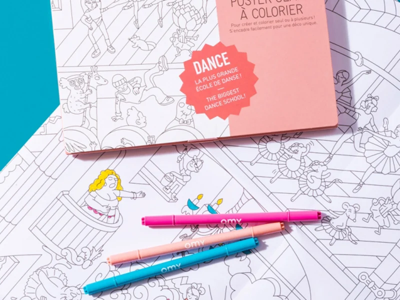 Poster géant en papier à colorier - DANCE - OMY