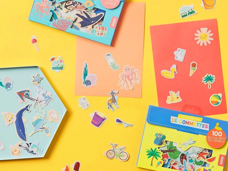 Pochette de 50 grandes gommettes - petits chiens et petits chats - Auzou