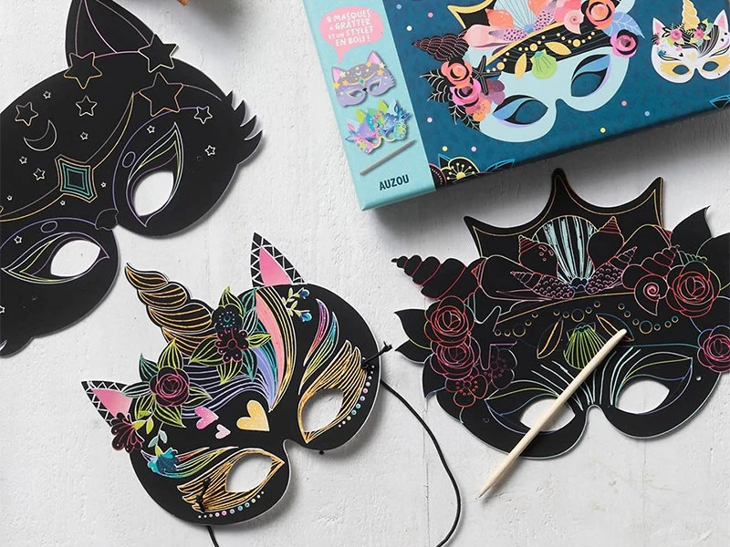 Coffret mes masques à gratter - Auzou