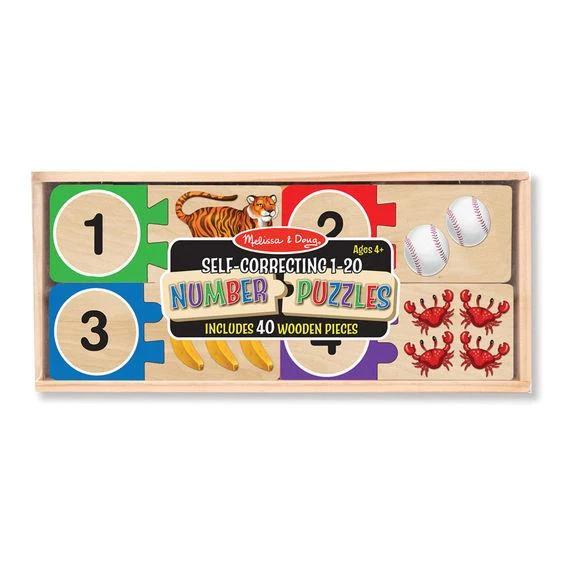 Melissa & Doug Self Correcting Number Puzzle de nombres autocorrectif