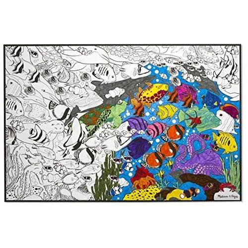 Melissa & Doug Jumbo Color-In Poster (Fish) / Affiche à colorier (Poisson)
