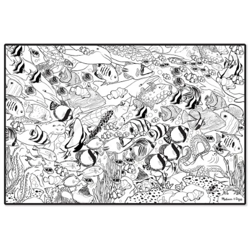 Melissa & Doug Jumbo Color-In Poster (Fish) / Affiche à colorier (Poisson)