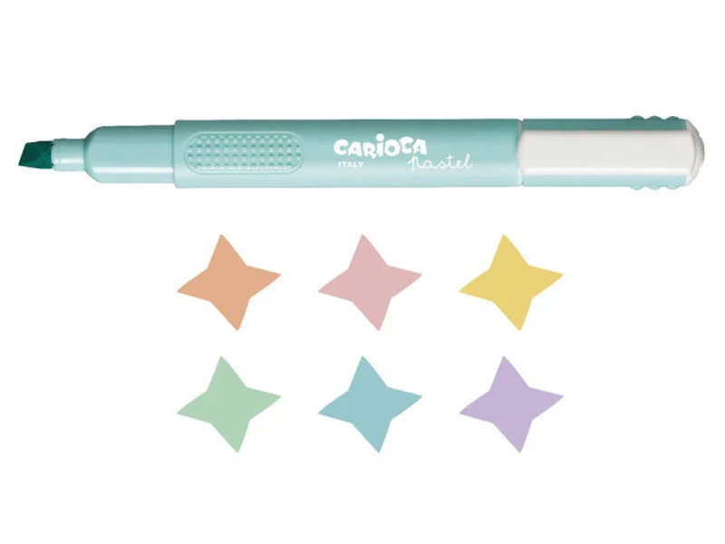 6 surligneurs pastel - Carioca Pastel