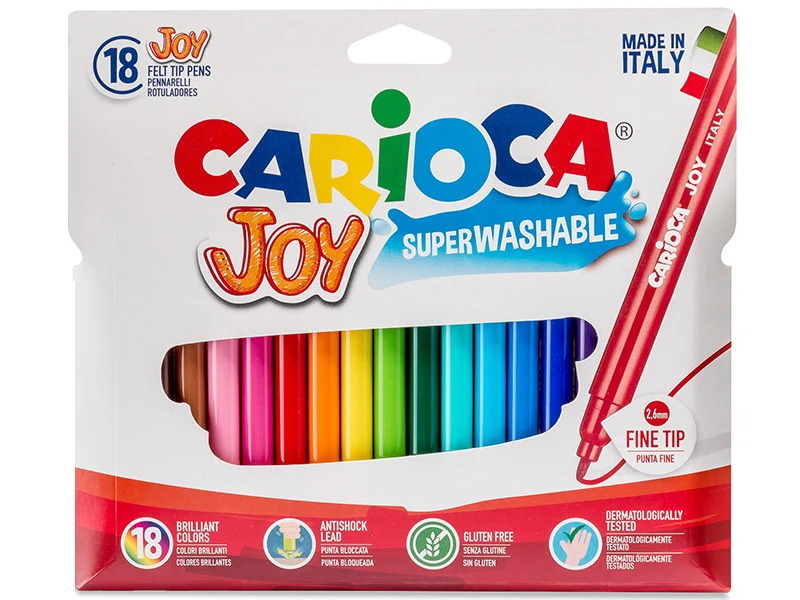 Pochette de 18 feutres ultra lavables - Carioca Joy