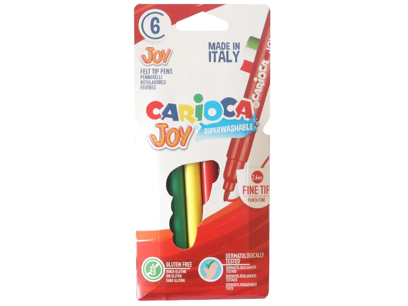 Pochette de 6 feutres ultra lavables - Carioca Joy