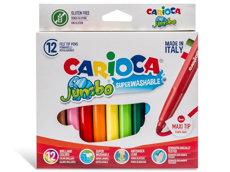 Pochette de 12 feutres Jumbo - Carioca