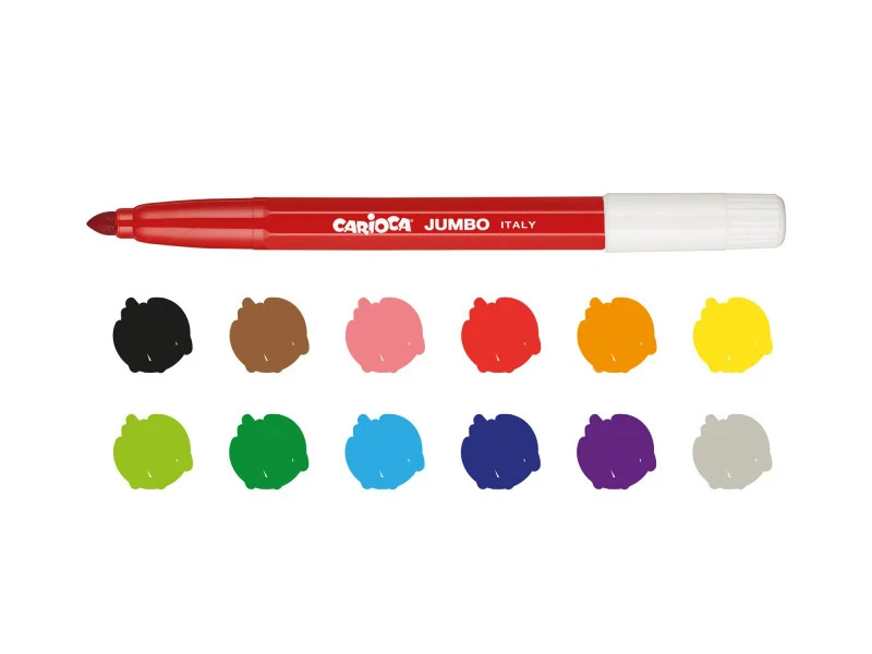 Pochette de 12 feutres Jumbo - Carioca