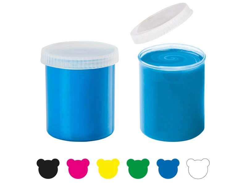 Set de 6 peintures à doigts - 6 x 80 ml
