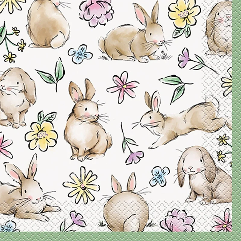 Easter Whimsy Large Lunch Napkins, 16 Count