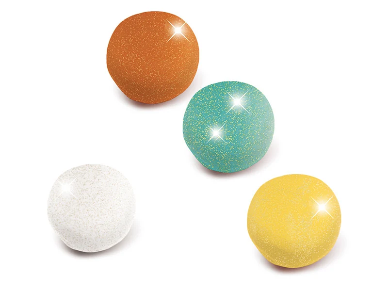 4 pots de pâte à modeler pailletées