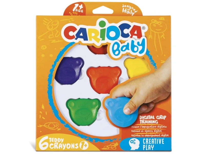 Set de 6 Crayons 12 mois - Carioca Baby Teddy