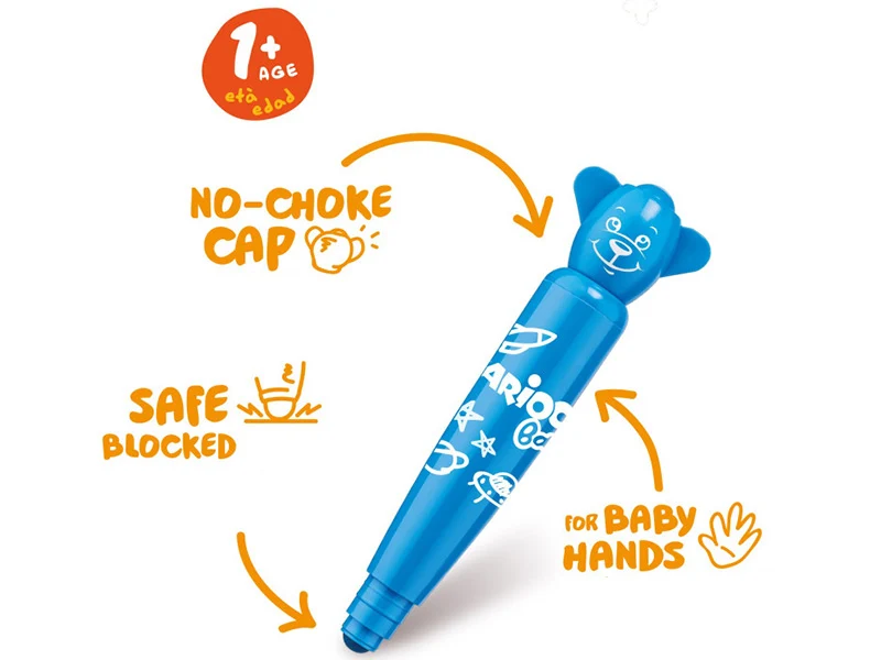 Set de 12 feutres marqueurs 1+ - Carioca Baby Teddy