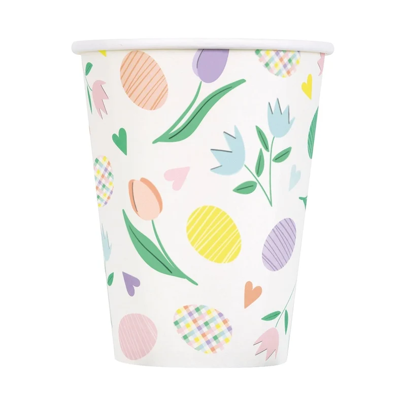 Pretty Easter Paper Cups, 12 Oz, 10 Count