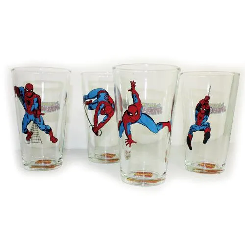 Marvel Spider-Man Drinking Glasses (set of 4) (16oz) / Verres à boire (lot de 4) (473 ml)