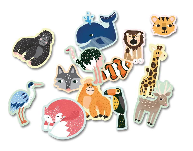 Pochette de 100 Gommettes - Animaux sauvages - Auzou
