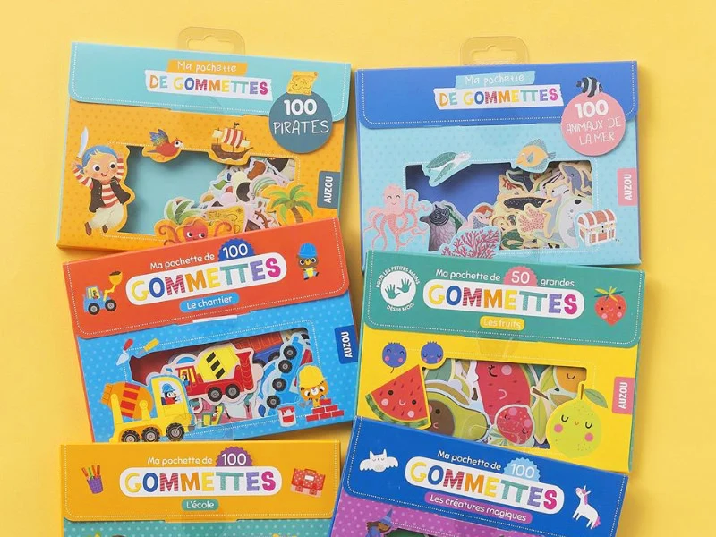 Pochette de 100 Gommettes - Animaux sauvages - Auzou