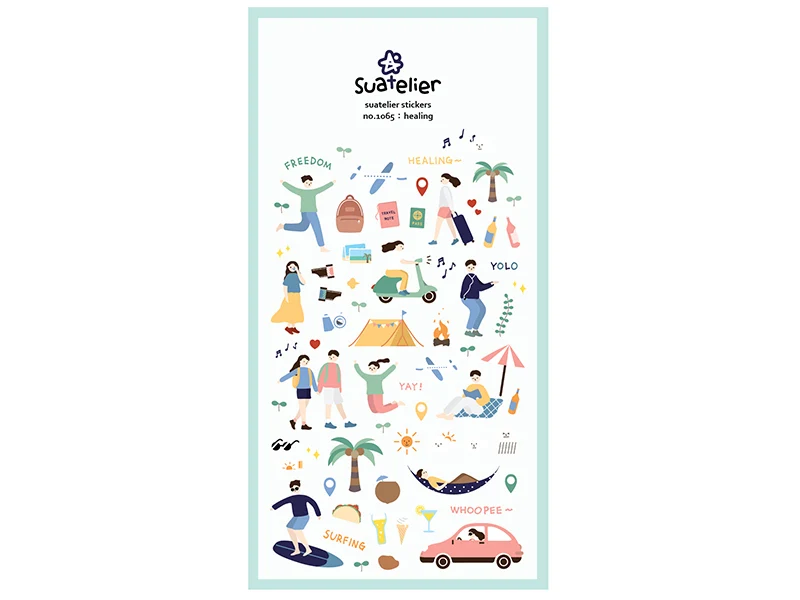 Stickers thème détente et voyage