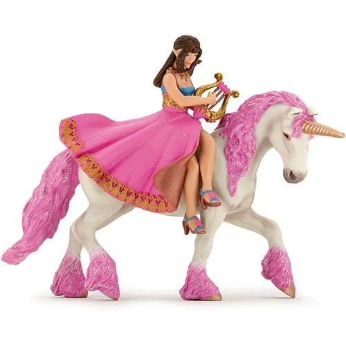 Papo Figurine Princess Ala Lyre/Unicorn / Princesse et avec une licorne