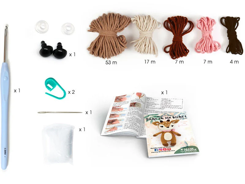 Kit crochet Cerise La biche - Graine Créative