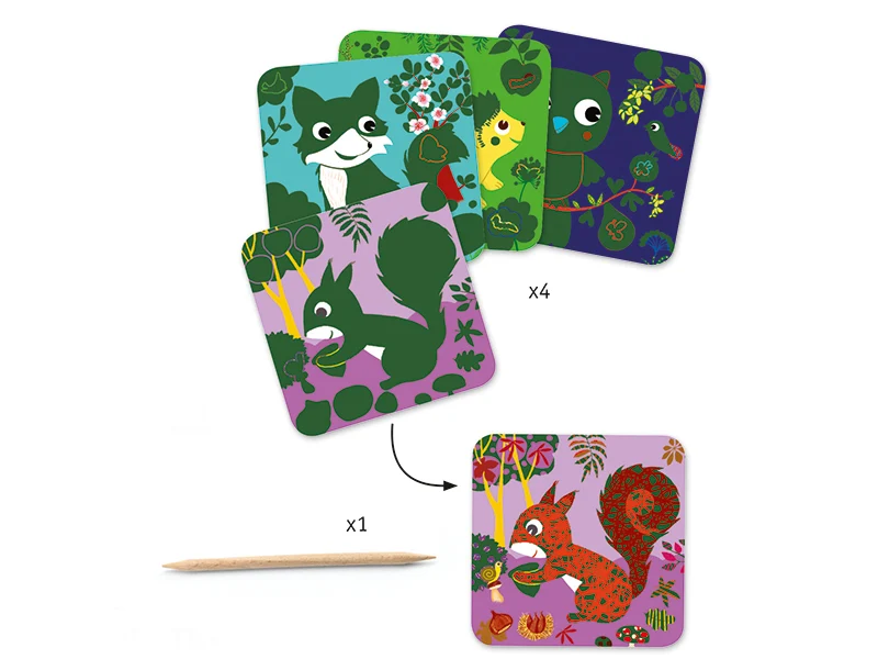 Cartes à gratter - Petites bêtes