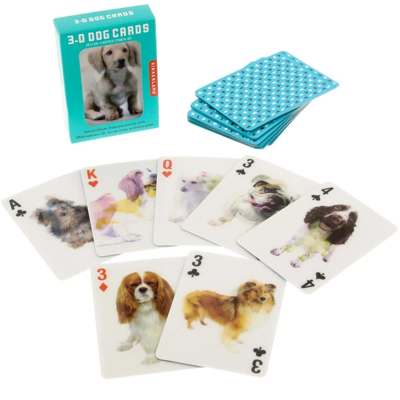 3D Dog Playing Cards