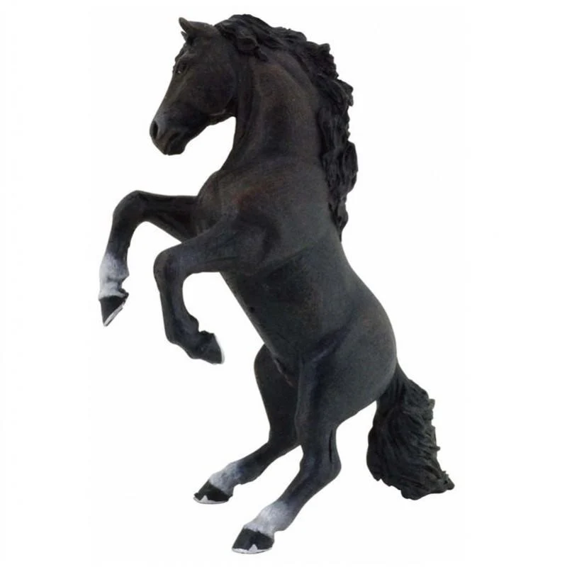 Papo Figurine Black Rearing Horse / Figurine Papo Cheval cabré noir