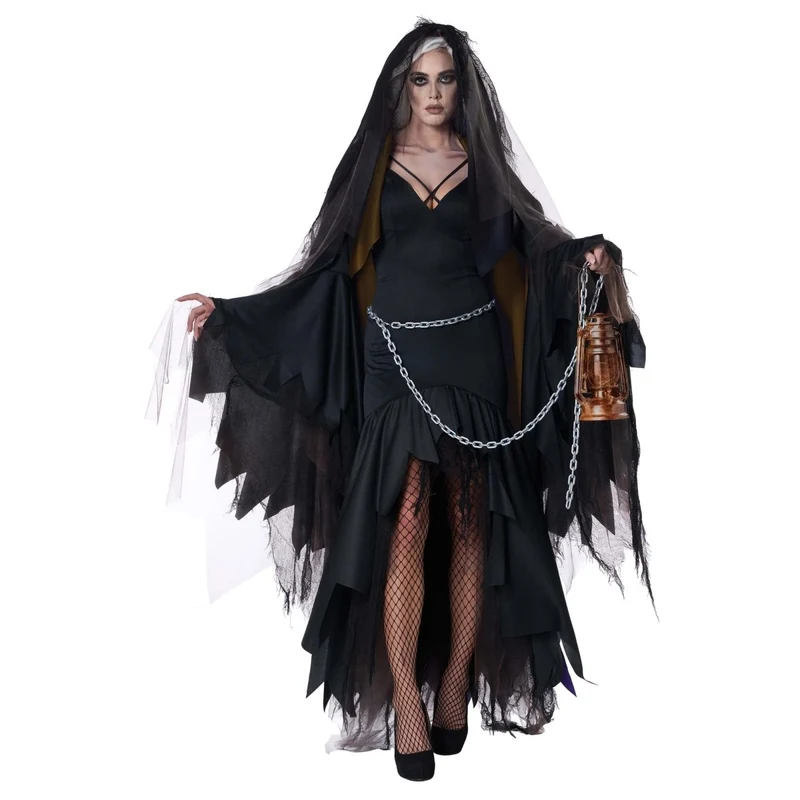 Drop Dead Gorgeous Reaper Costume for Adults, Black Dress