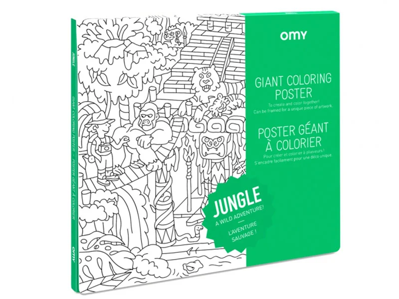 Poster géant en papier à colorier - JUNGLE - OMY