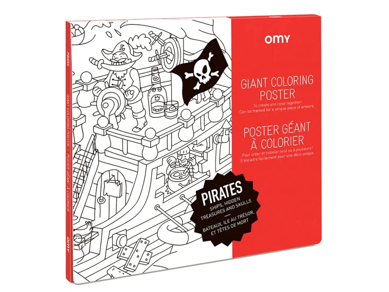 Poster géant en papier à colorier - PIRATES - OMY