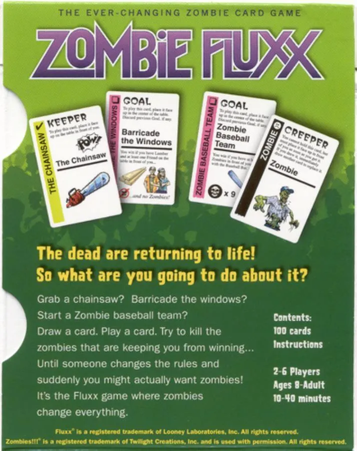 Zombie Fluxx Game