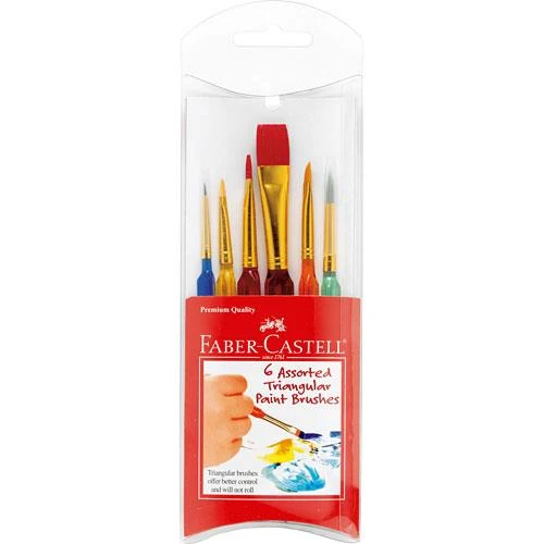 Faber Castell Triangular Paint Brushes Assorted / Pinceaux triangulaires assortis